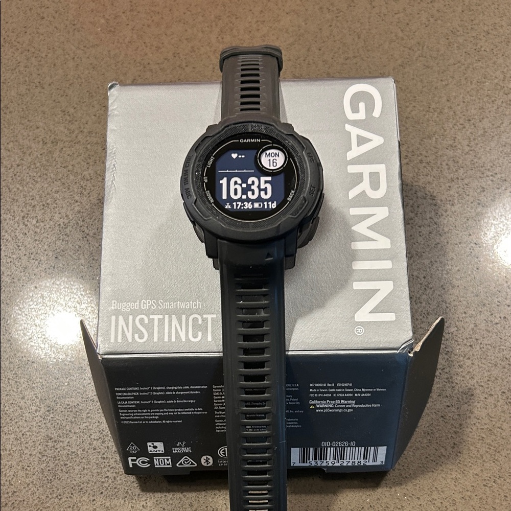 Garmin Instinct Rugged Black GPS Smartwatch